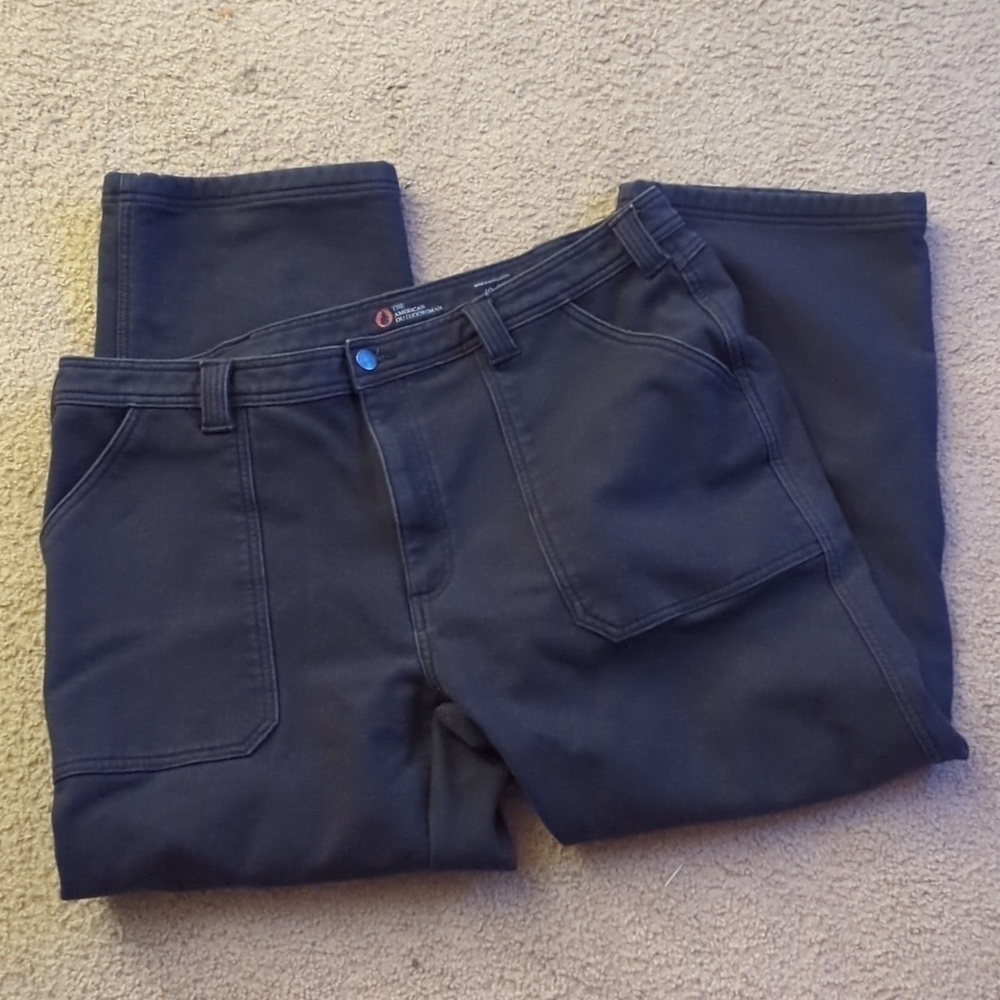 The American Outdoorsman Dark Chocolate Brown Straight Leg Fleece Pants Sz 40X30